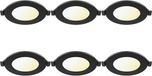 BES LED LED Downlight Inbouwspot Dimbaar 6 Stuks - Brinton Thin - 4W 280lm 120° Bundelhoek - Aanpasbare Lichtkleur 3000K-4000K-6500K - IP40 - Rond - Zwart - Ø85mm Buitenmaat - Ø70mm Zaagmaat