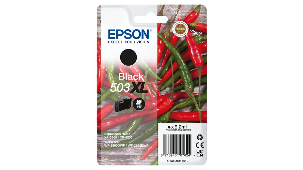 Epson 503XL Black Ink Cartridge - High Yield - Compatible with Epson Printers