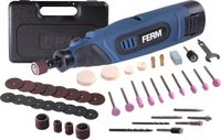 FERM CTM1016 - 12V Accu Combitool - Roterend - 45 Accessoires