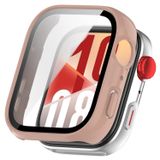 Wigento Huawei Beschermhoes van kunststof voor de Huawei Watch Fit 4, met gehard 9H-glas, in de kleur roze
