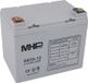 MHPower GE33-12 Batterie gel, 12V/33Ah, Connexion T2 - M6, Adapté pour décharge profonde