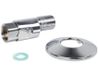 Kirchhoff Steekkabel, 1/2"ET x 1/2"IT, 5 mm, met rozet, uitschakelbaar - 986261455