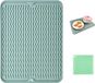 Shenzhen Haorui Industrial Technology Co., Ltd. Tapis d'égouttage en silicone, résistant à la chaleur et antidérapant, avec brosse de nettoyage, cuisine (vert)
