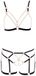 Cottelli Bol Elegante Open Rio Body Harnas met Mooie Schakelketting Zwart