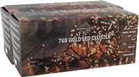 Svenska Living Cluster Kerstverlichting - Goud - 450 cm - 768 LEDS - IP44 - Warm Wit Licht