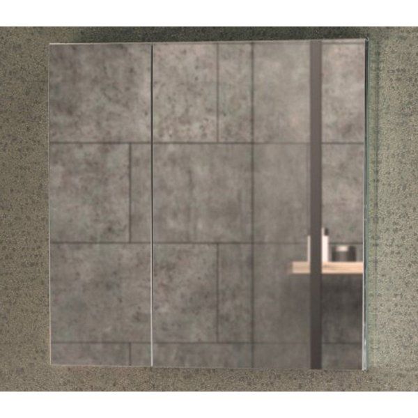 Differnz Basic spiegelkast 60x61.8x15cm 2-deurs MDF antraciet 36.008.20