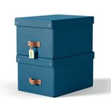 Leitz Puro Opbergdoos met Deksel - Set van 2 - 17L - Blauw
