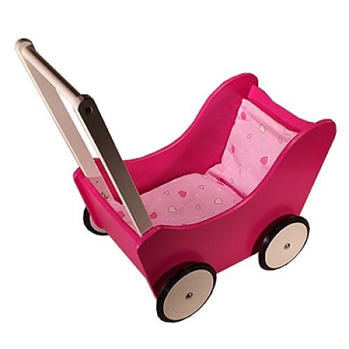 Playwood Houten Poppenwagen Stephanie roze incl