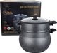 Royal Swiss® Casserole vapeur – Couscoussier – 12L – Couvercle en verre – Induction – Noir