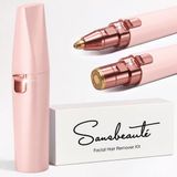 Sansbeauté® Tondeuse à sourcils - Appareil d'épilation du visage Femme - Pink Edition - Rechargeable par USB