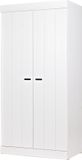 WOOOD Connect Wardrobe 2-Door - Pine - White - 195x94x53cm