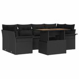 vidaXL Tuinbank Set Zwart