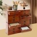 Boîte de rangement en bois avec 16 tiroirs, porte-documents en bois pour bureau, classeur pour la maison, le bureau, la salle de classe, l'étude, l'école (brun)