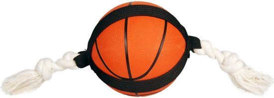 FLAMINGO - Hondenspeelgoed Matchball Basketbal - 12,5 cm - Oranje