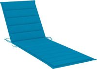 vidaXL Ligbedkussen 200x60x3 cm Oxford Stof Blauw