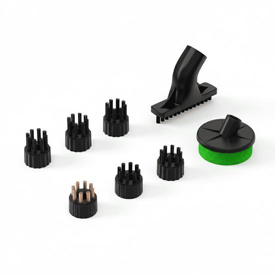 Techweise Borstel Set voor TS2 Stoomreiniger - 8-delig - Nylon, Staal & Voegenborstel