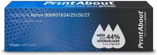 PrintAbout Toner 006R01824/25/26/27 4-kleuren Multipack Hoge capaciteit geschikt voor Xerox