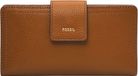 FOSSIL Portemonnee Logan RFID Tab Clutch Saddle Lichtbruin