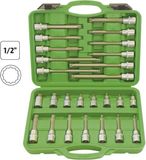 JBM Tools Jeu de douilles 26 pièces Torx 12 pans long professionnel