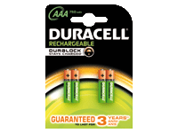 Duracell oplaadbare AAA batterijen 750mAh StayCharged