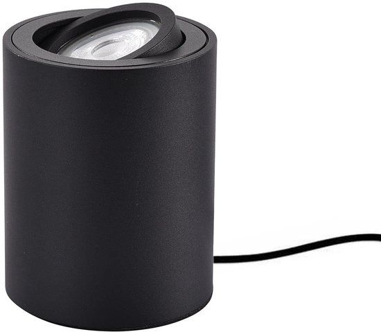 Naamloos Tafellamp Fury rond Ø 8 cm - Zwart - Excl. GU10