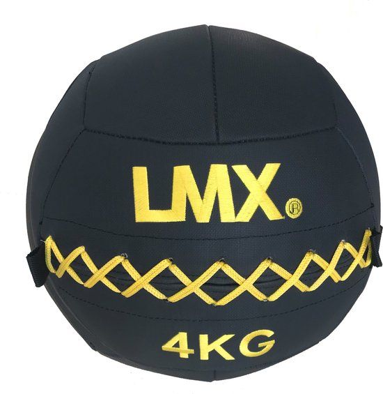Lifemaxx Wall Ball Premium - 4 kg - Zwart - PVC