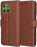 Techsuit Hoesje geschikt voor Motorola Edge 70 - Leather Folio Book Wallet Case - Bruin