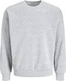 JACK & JONES Jacollie sweatshirt uni coupe décontractée - sweatshirt homme polyester à col rond - gris (gris clair chiné)