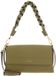 Coccinelle Leren schoudertas Boheme Grana Double Shoulder Bag Seagrass / Sandshell kaki