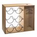 Atmosphera Casier à vin en bois, métal et verre - 6 bouteilles - Tire-bouchon