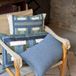 Vivaraise HOUSSE de COUSSIN BROdé TAHO VERT de GRIS