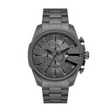 Diesel Mega Chief Heren Grijs Roestvrij Staal Dunne Chronograaf Horloge (Model: DZ4676)
