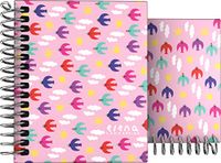 Grafoplás Elena Corredoira 16531932 notitieboek met spiraalbinding, geruit, model vogels, A7
