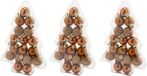 Billiet - Vanlaere 51x stuks petites boules de Noël en plastique cuivre 3 cm mat/brillant/pailleté
