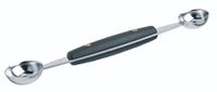 KitchenCraft Dubbele Meloenschep / Roestvrijstalen Meloensnijder, 24 Millimeter / 30 Millimeter