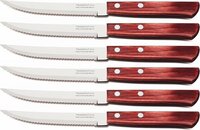 Tramontina Churrasco Steakmessenset - 6-delig - Rood