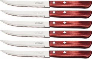 Tramontina Churrasco Steakmessenset - 6-delig - Rood