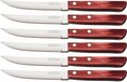 Tramontina Churrasco Steakmessenset - 6-delig - Rood