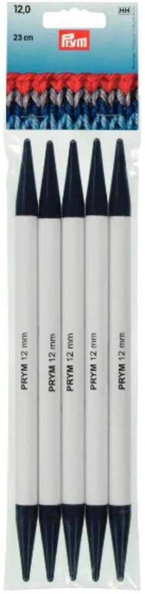 Prym 218654 kousbreinaalden KST 23 cm 12,00 mm grijs kousenbreinaald, kunststof, 12 mm