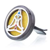 Ancient Wisdom Auto Parfum set - Tinnen Yoga Chakra - Auto Luchtverfrisser - 30mm