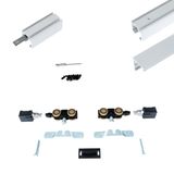Argenta Xperta set 4m rail - Wit - wand z. vloerpl. - Enkele deur - opbouw