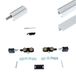 Argenta Xperta set 3m rail - Wit - wand z. vloerpl. - Enkele deur - Deurdikte 50-55mm - opbouw