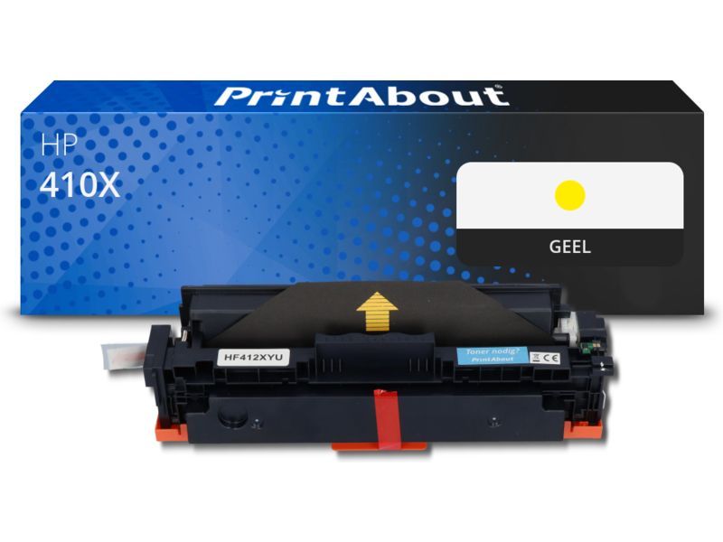 PrintAbout Toner 410X (CF412X) Geel Hoge capaciteit geschikt voor HP