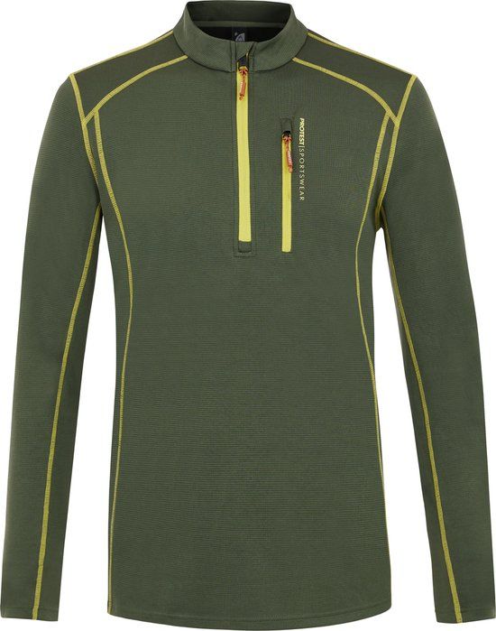 Protest PRTKURANO Men's Ski Pullover - Size S - Thyme - 1/4 Zip - 2023 Autumn/Winter Collection