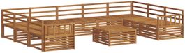 vidaXL - Salon d'extérieur - 10 pièces - Naturel - Bois d'acacia massif