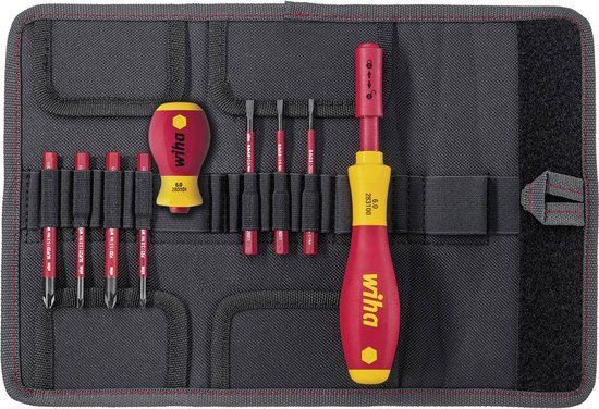 Wiha SlimVario 9-delige schroevendraaier- en bitset - VDE - In etui