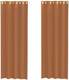 vidaXL Gordijnen voile met doorvoertules 2 stuks terracotta