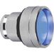 Schneider Electric ZB4BA66 ZB4BA66 Élément de façade pour bouton-poussoir à rappel (Ø) 22 mm non marqué Chrome, Bleu 1 pc.