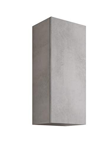MaMa Store Pensile singolo revesibile ATENA Omkeerbare hangkast met push and pull opening, spaanplaat, beton grijs, cm