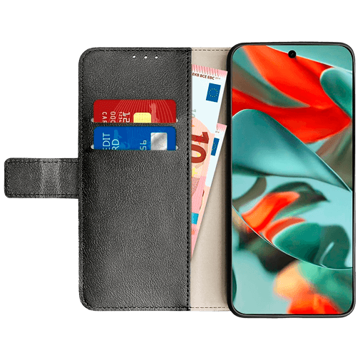 Just in Case PU-leer Book Case Zwart Google Pixel 9 Pro XL